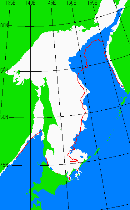 2月20日の海氷分布図