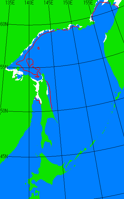 12月5日の海氷分布図