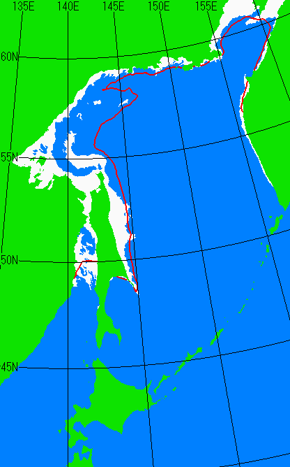 12月20日の海氷分布図