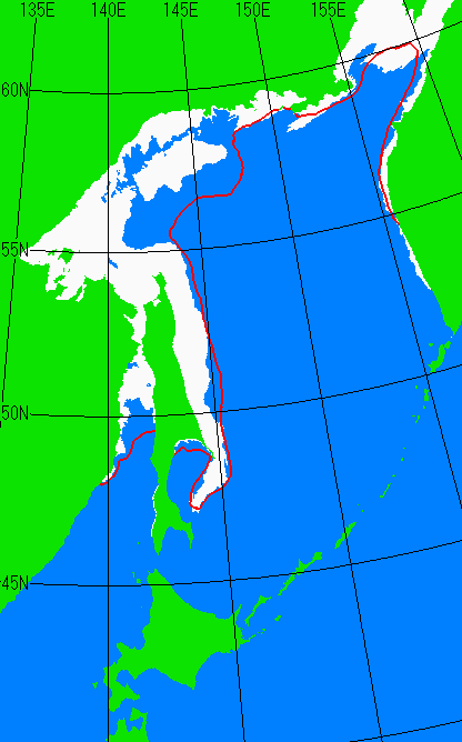 12月31日の海氷分布図
