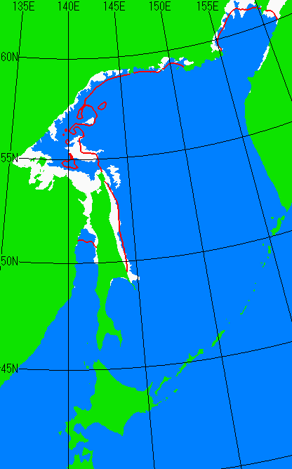 12月10日の海氷分布図