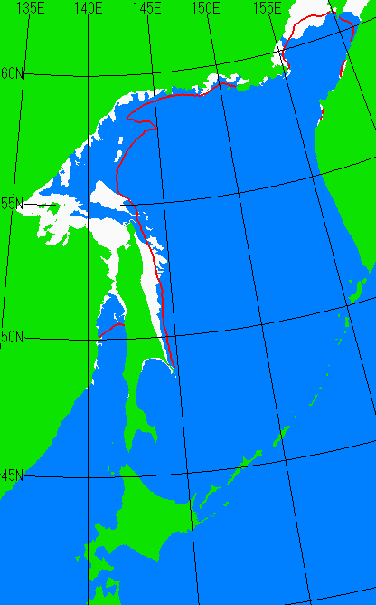 12月15日の海氷分布図