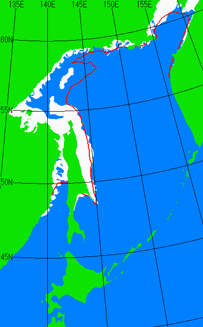 12月20日の海氷分布図