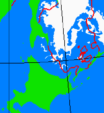 海氷分布図（北海道周辺）