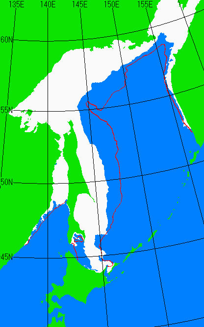 2月5日の海氷分布図