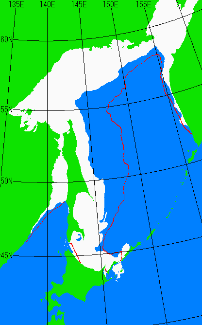 2月15日の海氷分布図