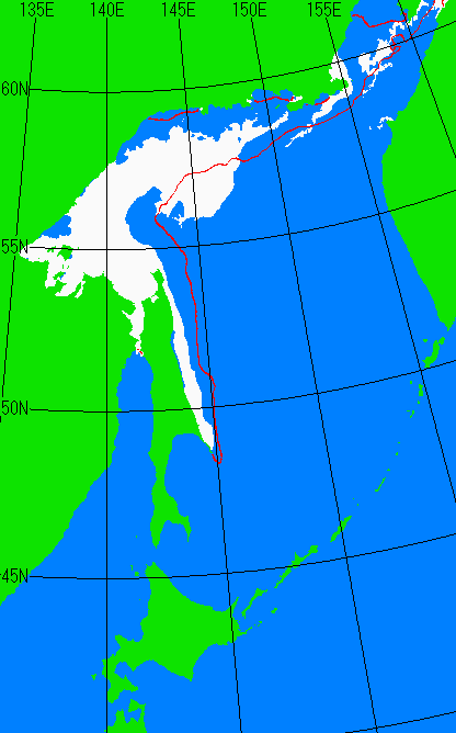 4月30日の海氷分布図