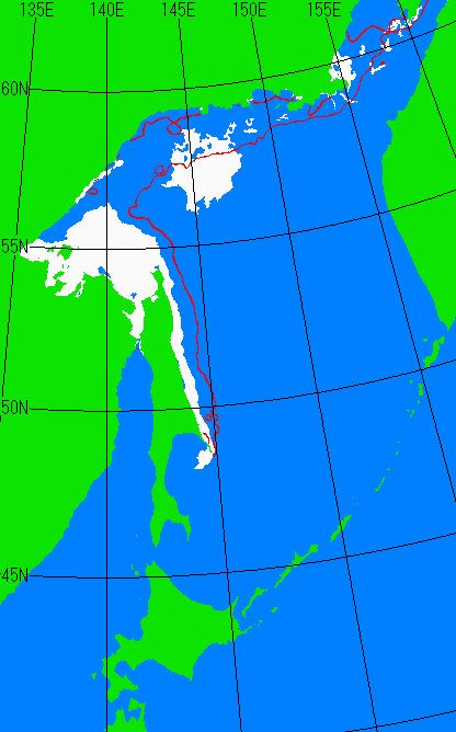 5月5日の海氷分布図