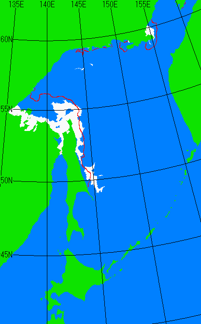 5月20日の海氷分布図