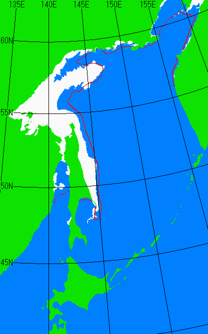 12月25日の海氷分布図