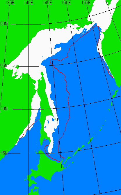 1月31日の海氷分布図