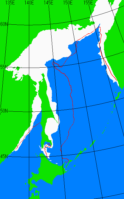 2月5日の海氷分布図