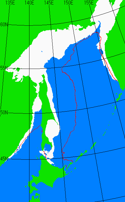 2月10日の海氷分布図