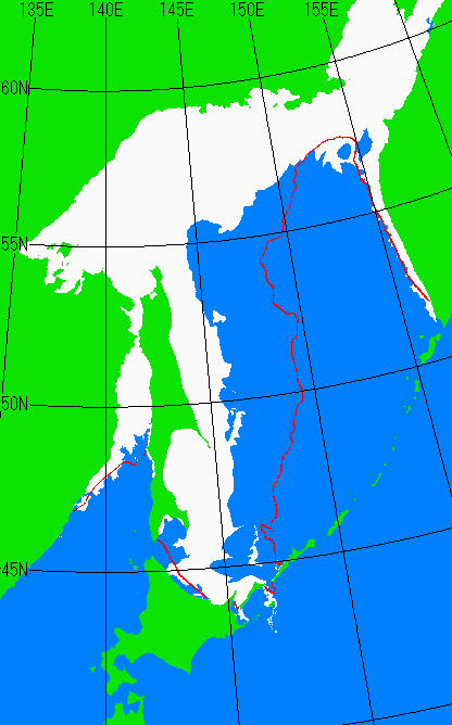 3月5日の海氷分布図