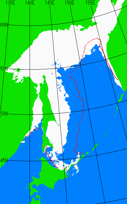 3月10日の海氷分布図