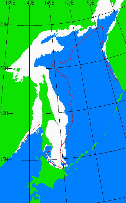 1月31日の海氷分布図