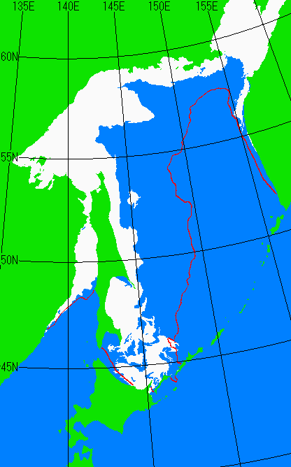 3月5日の海氷分布図