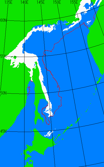 4月15日の海氷分布図