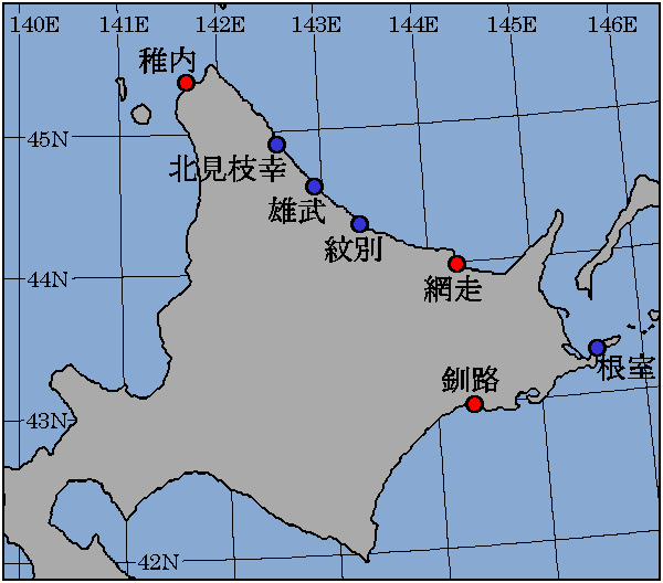 沿岸海氷観測地点