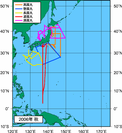 季節別観測点図
