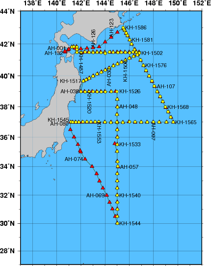 海洋観測点位置図