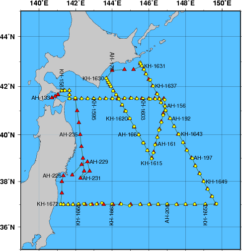 海洋観測点位置図