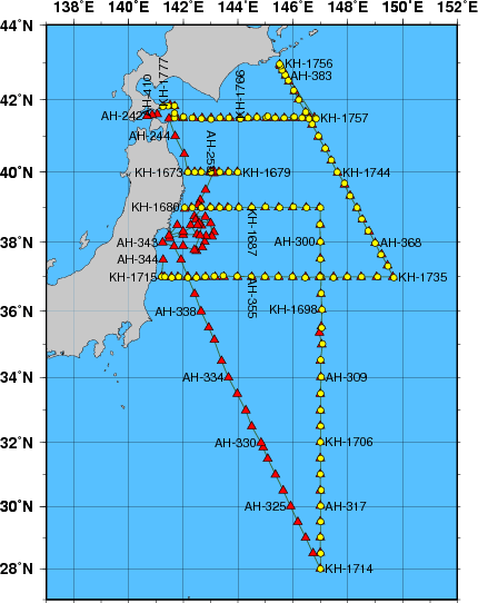 海洋観測点位置図