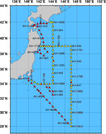 海洋観測点位置図