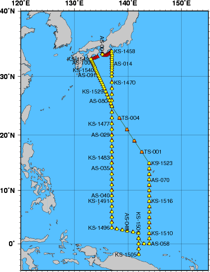 海洋観測点位置図