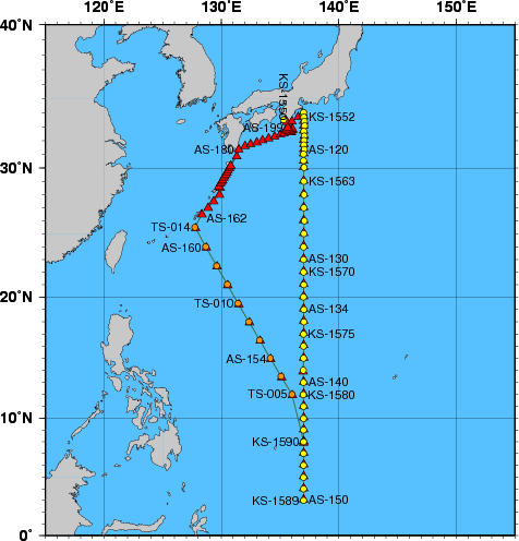 海洋観測点位置図