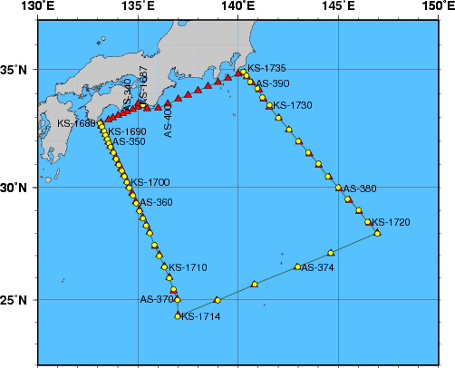 海洋観測点位置図