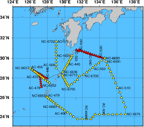 海洋観測点位置図