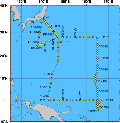 海洋観測点位置図