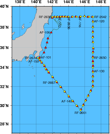 海洋観測点位置図