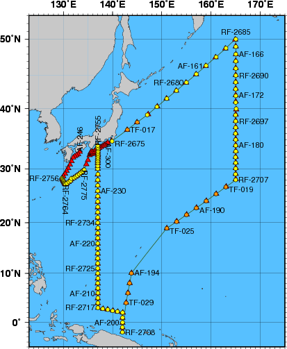 海洋観測点位置図