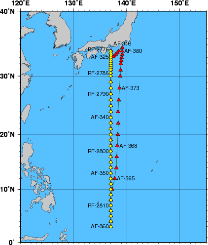 海洋観測点位置図