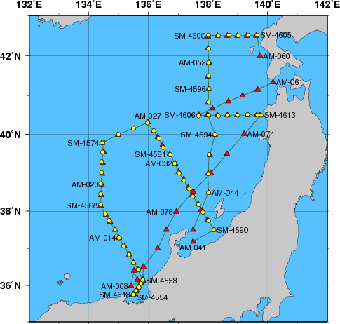 海洋観測点位置図