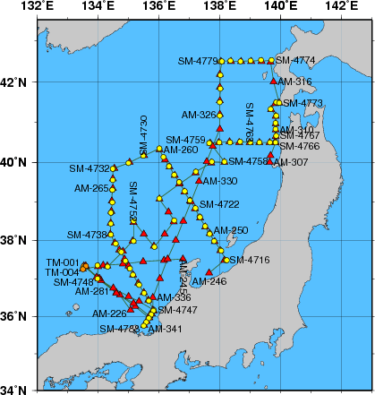 海洋観測点位置図