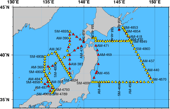 海洋観測点位置図