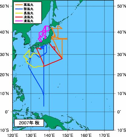 季節別観測点図