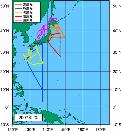 季節別観測点図