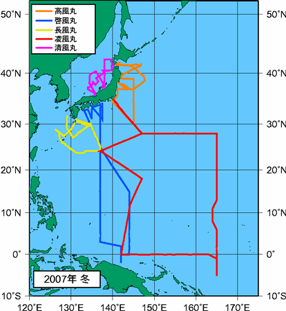 季節別観測点図