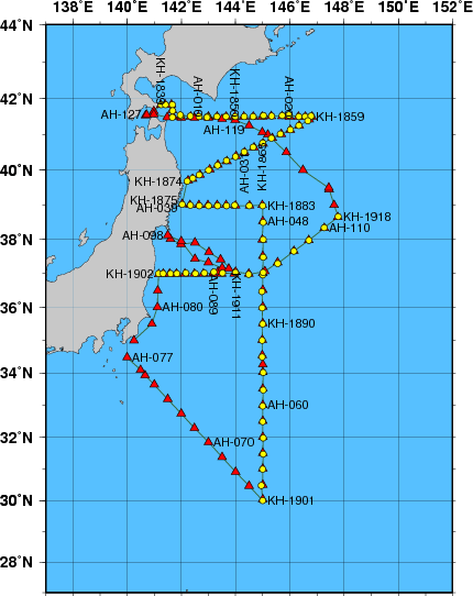 海洋観測点位置図