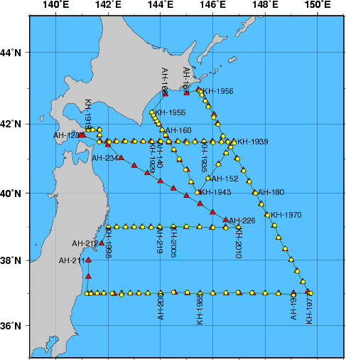 海洋観測点位置図