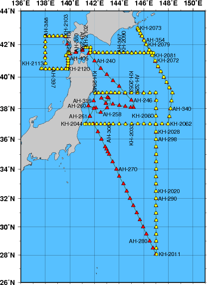 海洋観測点位置図