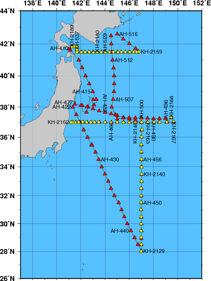 海洋観測点位置図