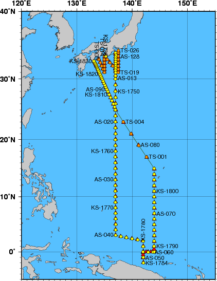 海洋観測点位置図