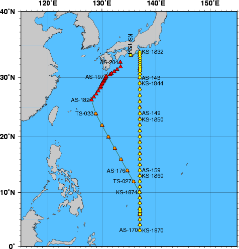 海洋観測点位置図