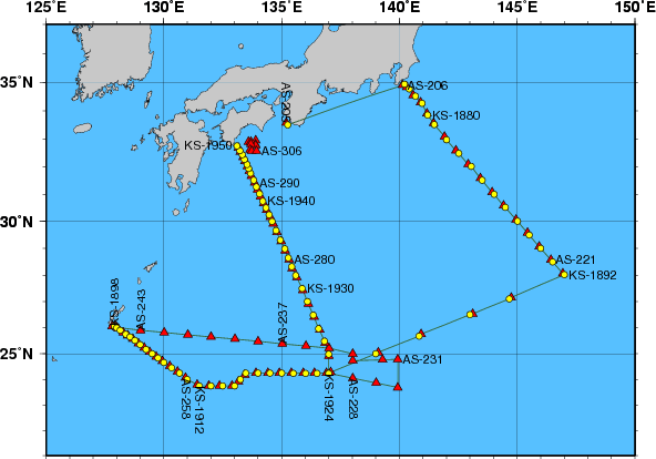 海洋観測点位置図