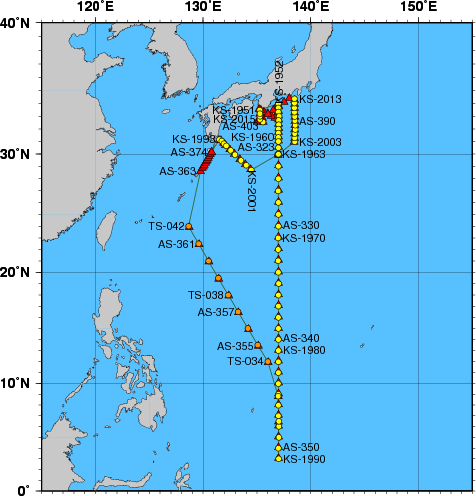 海洋観測点位置図